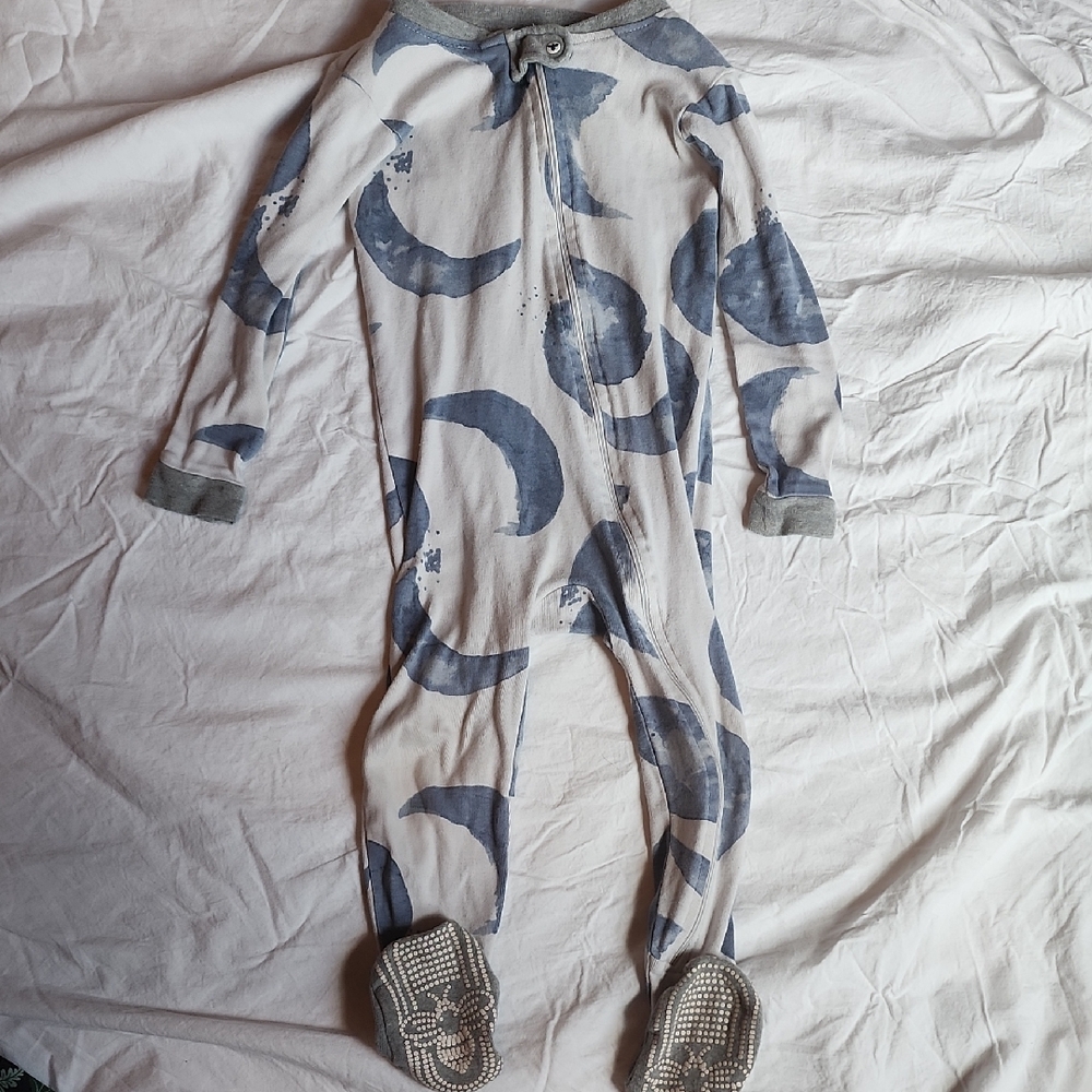 Burt's Bees Baby Blue Crescent Footie
